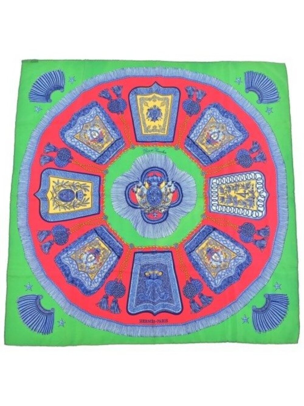 Hermes Bandana Scarf Green